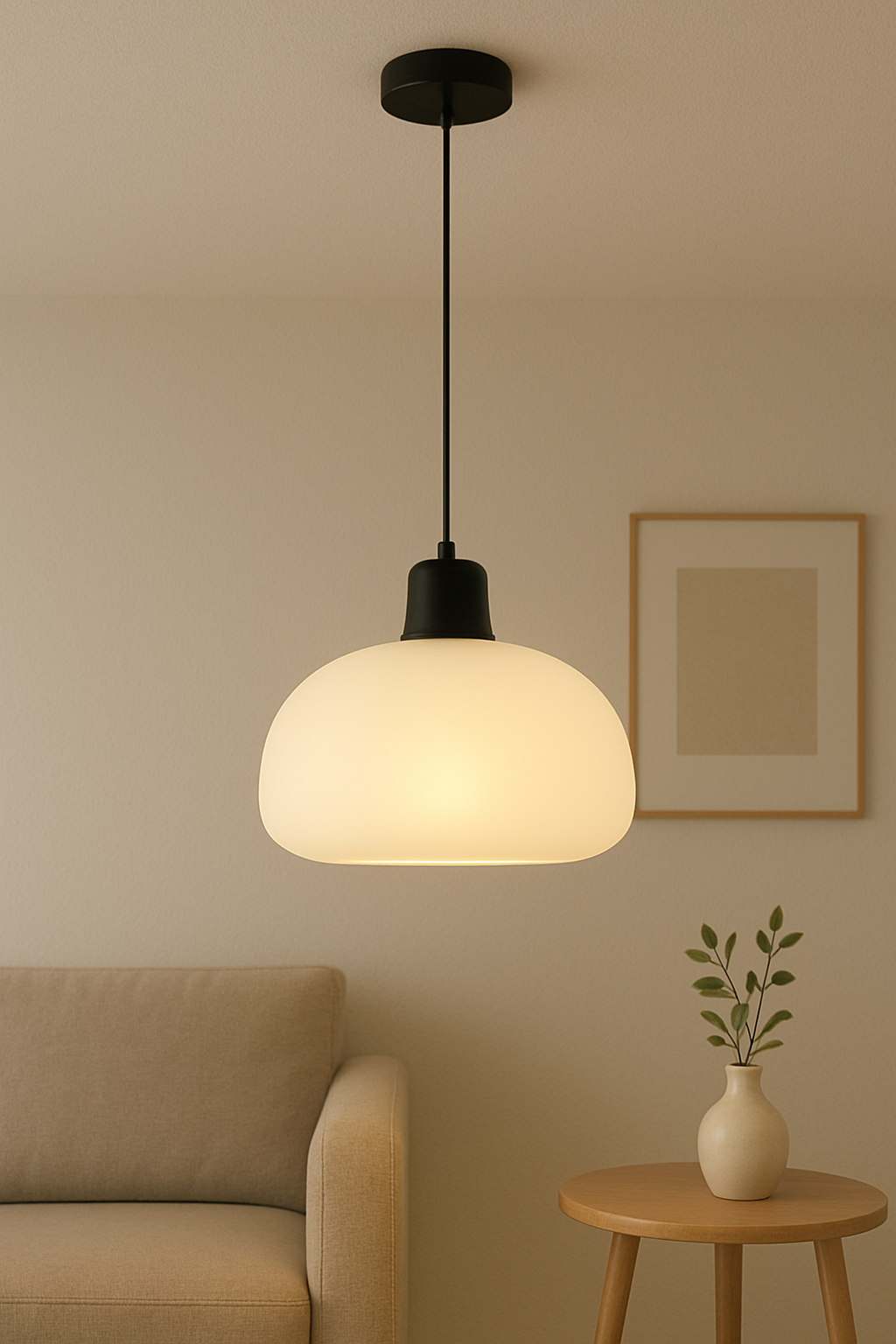 Frosted Glass Glow Pendant Lamp